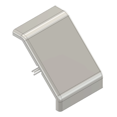 MODULAR SOLUTIONS ALUMINUM GUSSET<br>45MM X 45MM GRAY PLASTIC CAP COVER FOR 40-110-1, FOR A FINISHED APPEARANCE